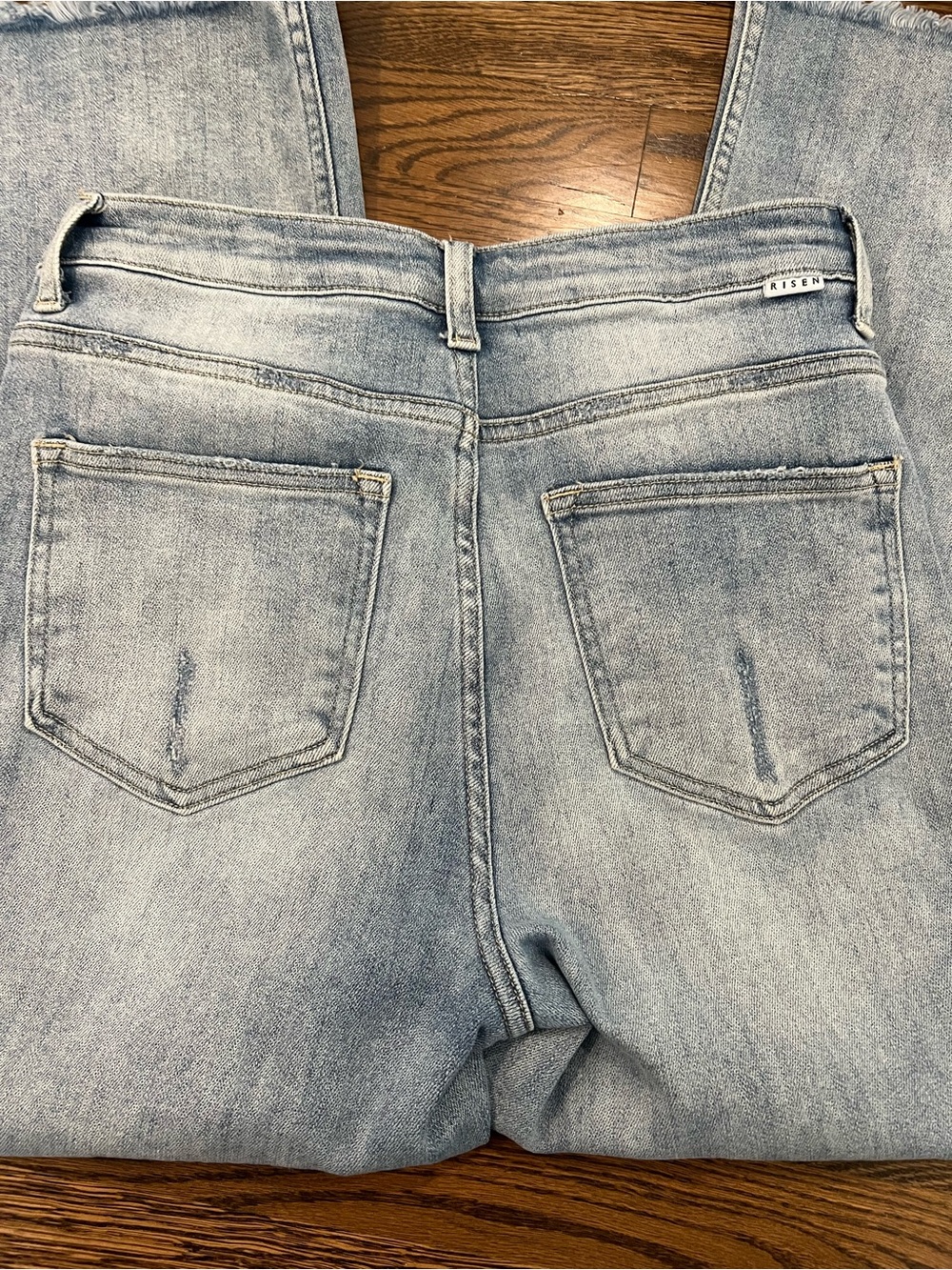 Risen Lighter Days Cropped Light Blue Women’s Ankle Jeans - Sz 28/7 - Picture 6 of 10